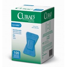 CURAD Food Service Adhesive Bandages 1"X3",BLUE, METAL DET, Case of 24